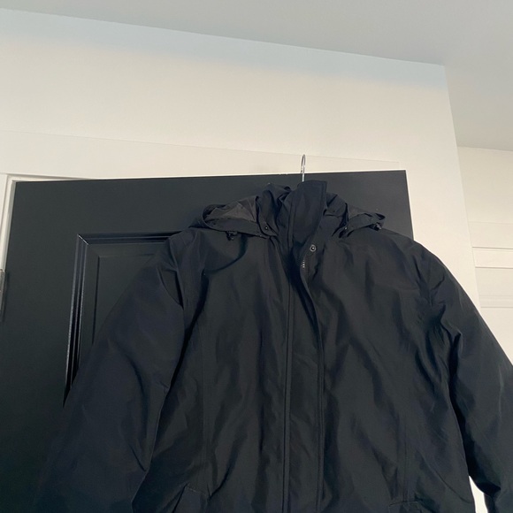 Lands end waterproof long black puffer coat - Picture 7 of 8